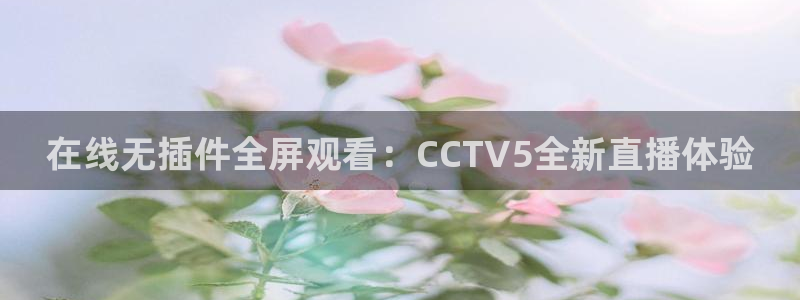 蓝鲸直播app官方：在线无插件全屏观看：CCTV5全新直播体验
